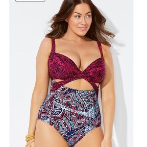 NWT swimsuits for all plus size 26 one piece swimsuit